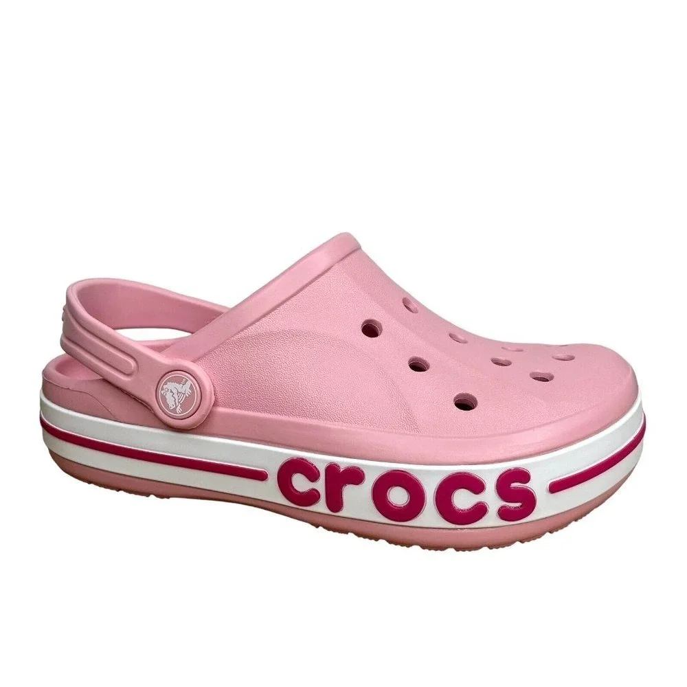 Crocs Bayaband Youth Big Girls Slip-on Clogs Size 1‎ (J1) Light Pink Sandals